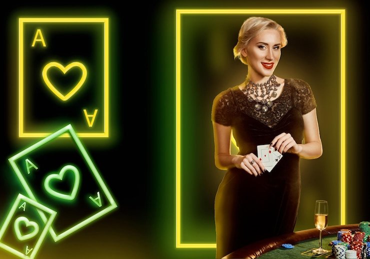 Antarmuka permainan Three Card Poker di platform kingdom4d dengan dealer langsung